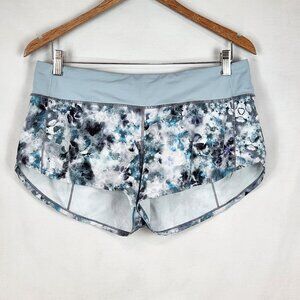 Lululemon Hotty Hot Shorts Lined Women's 8 High Rise Running Gray Blue Pocket